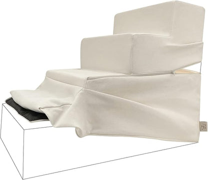 Best Pet Supplies Foldable Pet Stairs Cover for Foam Dog Ramps 4-Step