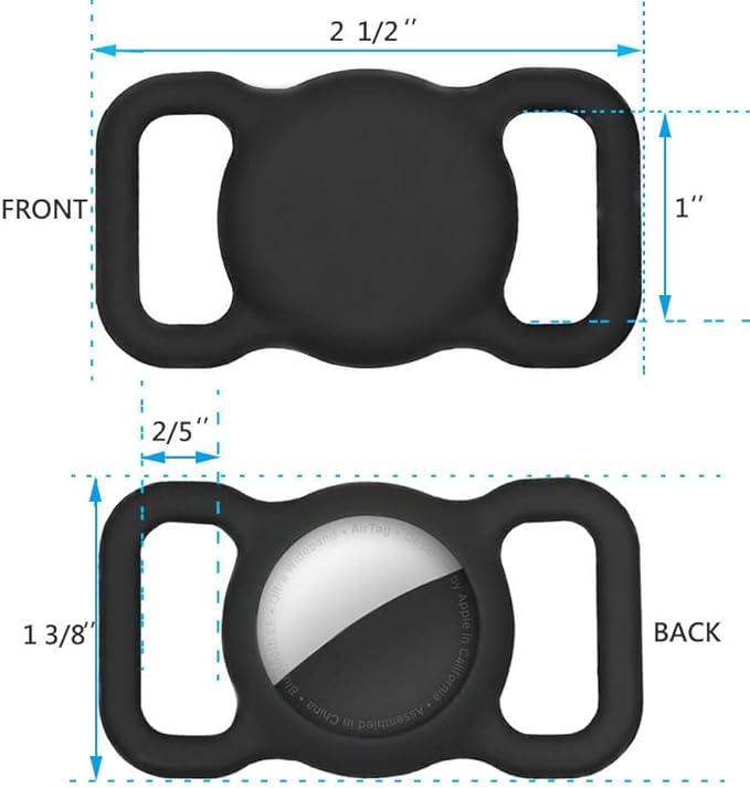 Air Tags-2 Pack Airtag Dog Collar Holder SWINCHO 1-3cm Width
