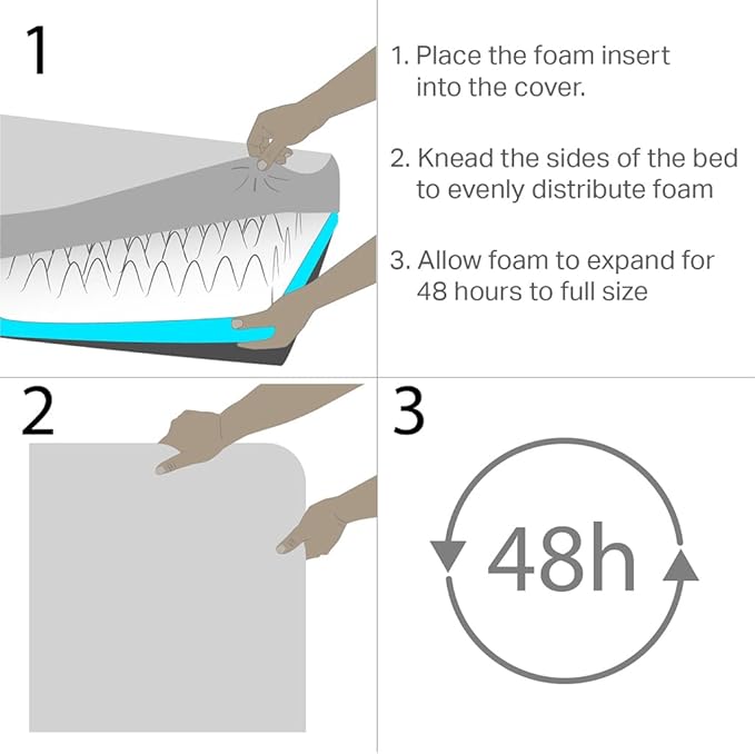 Friends Forever Orthopedic Dog Bed 44x32x3.5