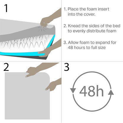 Friends Forever Orthopedic Dog Bed 36x27x3