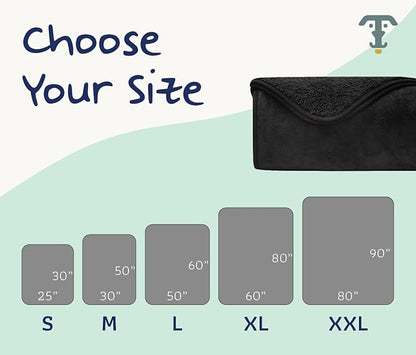 Premium Soft Dog/Cat Waterproof Blanket – Soft Sherpa Fleece Large-50x60)