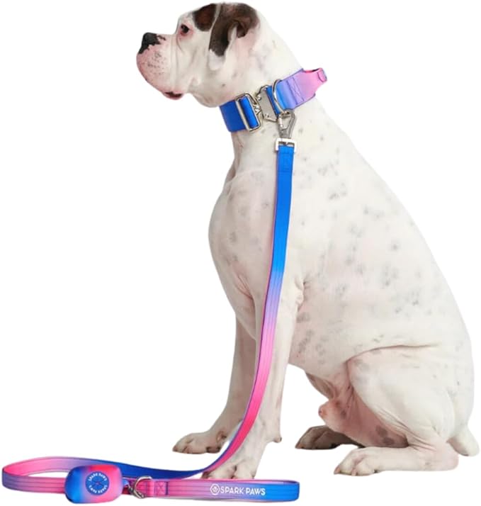 Spark Paws Premium Dog Leash & Poop Bag Set - Heavy-Duty Alloy Hook for Strong Pulling Breeds - Comfortable, Durable & Secure - Snow Cone