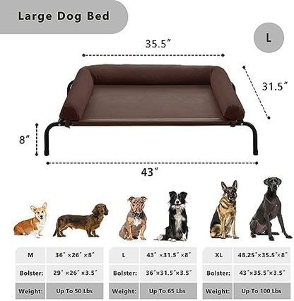Cooling Elevated Dog Bed for Large Dogs
