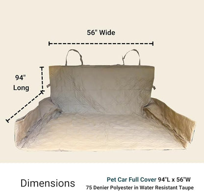 Formosa Covers Quilted and Padded Dog Pet Car Seat Cover with Comforting Fabric and Non-Slip Backing Best for Car Truck and SUV 56" Wx94