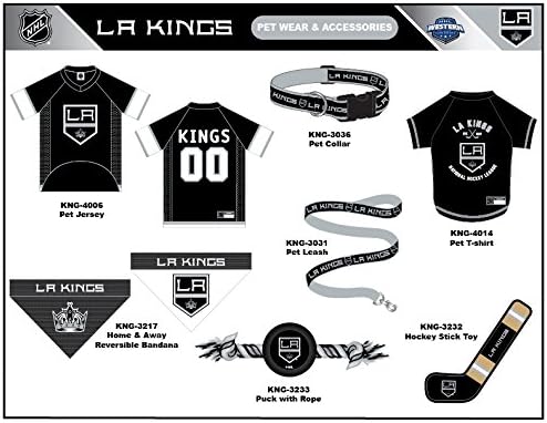 NHL Los Angeles Kings Tee Shirt for Dogs & Cats, X-Small. - Are You A Hockey Fan? Let Your Pet Be An NHL Fan Too!