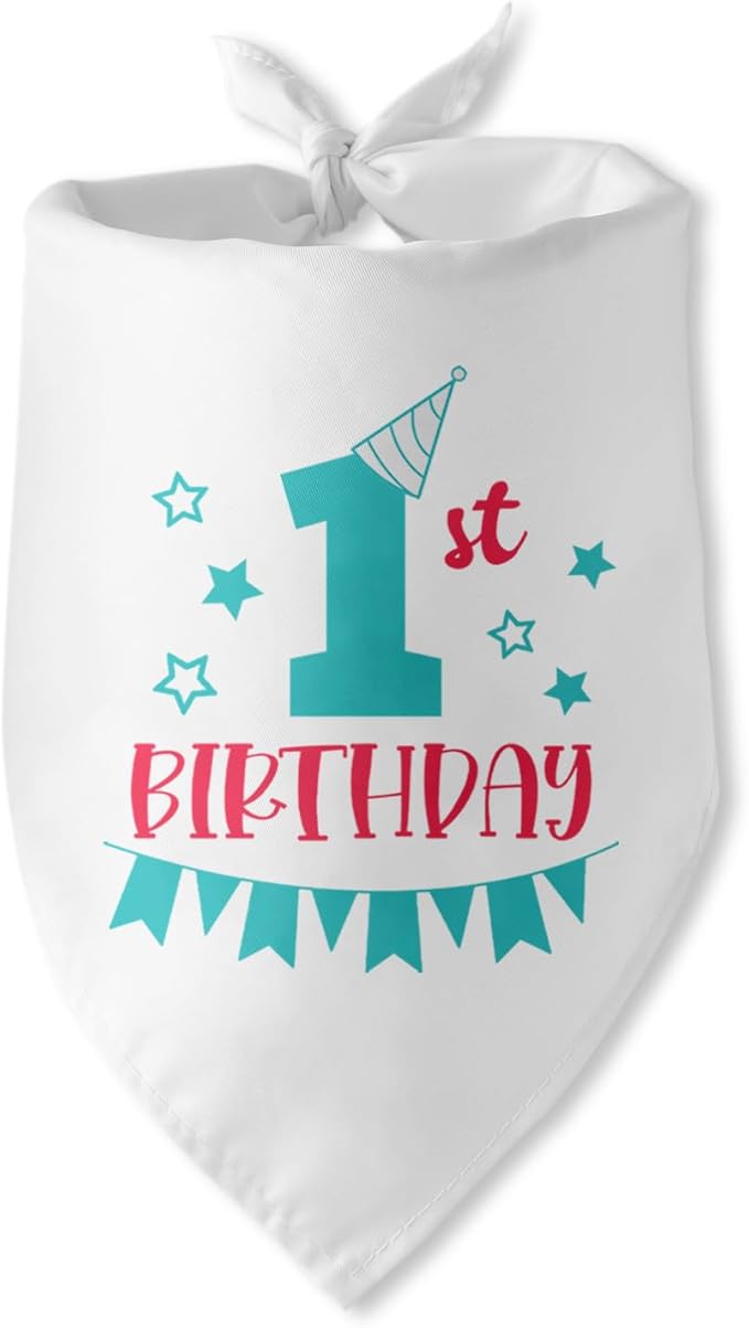1st Birthday Dog Bandana 1 Year Old Gifts