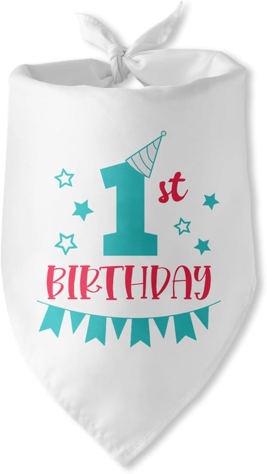 1st Birthday Dog Bandana 1 Year Old Gifts
