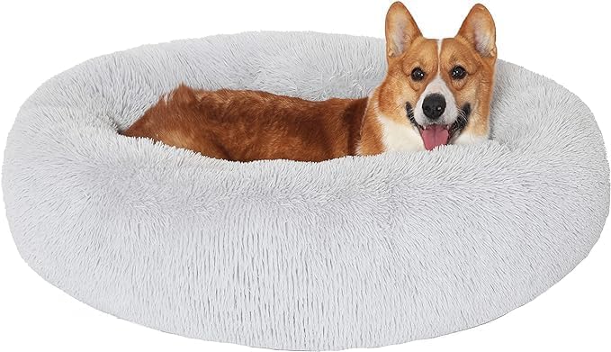 JOLLYVOGUE Calming Donut Dog Bed (27")