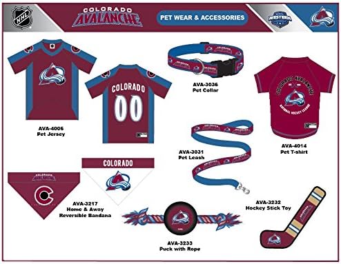 Pets First NHL Colorado Avalanche Tee Shirt for Dogs & Cats, Small. - are You a Hockey Fan? Let Your Pet be an NHL Fan Too!