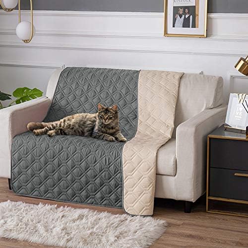 RBSC Home Waterproof Blanket Dog Bed Cover Non Slip Large Sofa Cover Incontinence Mattress Protectors for Pets Dog Cat (5282GRAY)