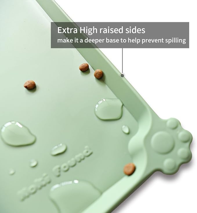 Hoki Found Large Silicone Pet Food Mats Tray