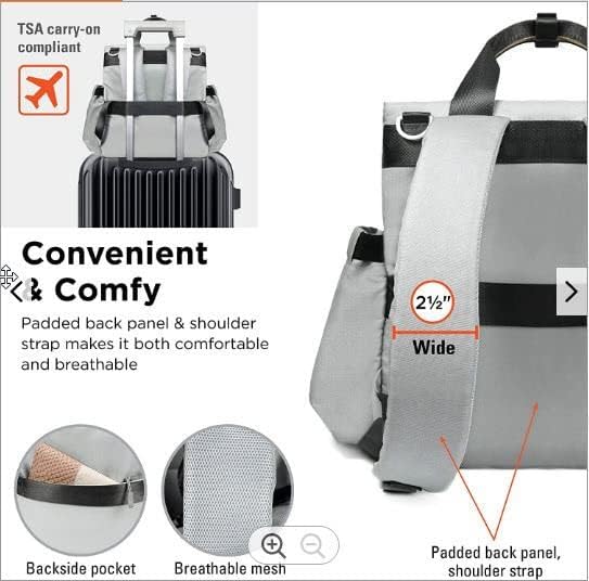 Dog Travel Bag - Dog Backpack Organizer - Pet Travel Kit Airline Compliant - Includes Large Pad, Food Canister and Bowls (Gray, Paw Prints)