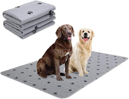 PUPTECK Washable Pee Pads for Dogs - 2 Pack 36" x 72" Waterproof Reusable Puppy Potty Training Pads Whelping Mat - Fast Absorption Non-Slip Pet Food Feeding Mat - Pad for Small Animals