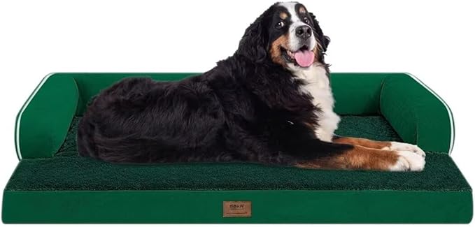 Large Dog Bed Orthopedic Washable Extra XXXLarge Big Dog Bed with Washable Bolster & Memory Foam Couch Sofa