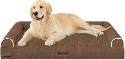 Large Dog Bed Orthopedic Washable: Beds Bolster XL Bed Medium Large Dogs Egg Crate Foam Couch Sofa Waterproof with Removable Cover