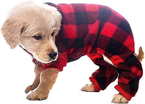 SCENEREAL Dog Pajamas for Small to Large Dogs Soft Pet Sweater Clothes Warm Puppy Onesie Outfits for Doggie Winter Christmas