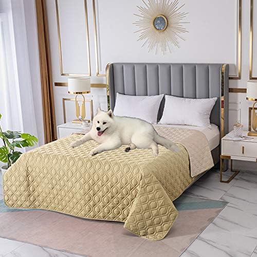 RBSC Home Waterproof Blanket Dog Bed Cover Non Slip Large Sofa Cover Incontinence Mattress Protectors for Pets Dog Cat (8682YELLOW)