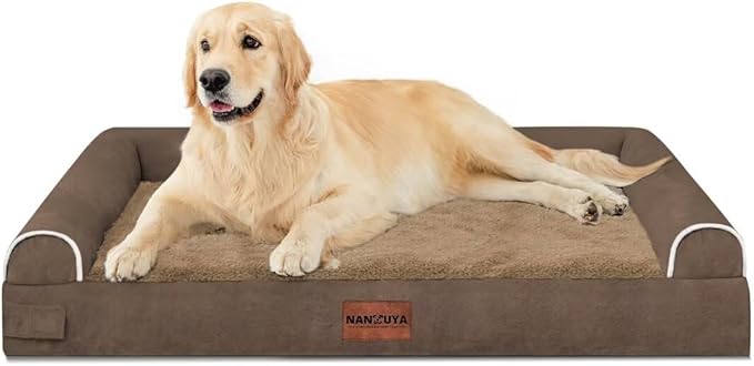 Large Dog Bed Orthopedic Washable: Beds Bolster XL Bed Big XLarge Dogs Memory Foam Sofa Couch Waterproof Removable Cover