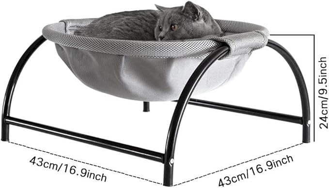 Cat Bed Dedicated Replacement Net Cover Soft Durable Breathability (Gray)