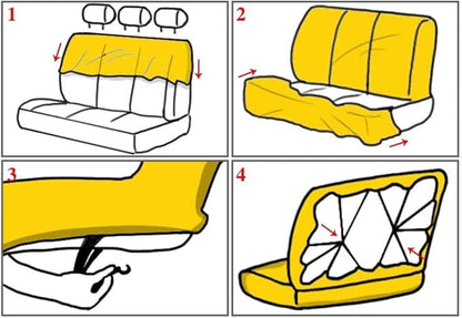 AFPANQZ America Flag Eagle Car Interior Rear Seat