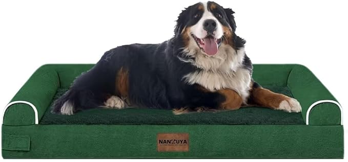 Large Dog Bed Orthopedic Washable: Jumbo Dog Bed Bolster Extra Large Dogs Egg Crate Foam Sofa Couch Waterproof Removable Cover