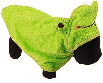 Goclothod Pet Hooded Bath Towel Puppy Drying Bath Towel Absorbent Bathrobe Warm Blanket