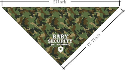 Baby Security in Training Dog Bandana, Dog Bandana, Camouflage Dog Scarf Accessories, Pet Dog Triangle Scarf, Dog Bandana Pet Scarf, Dog Bandana for Small Medium Large Dogs, Gift for Dog Lover (B11)