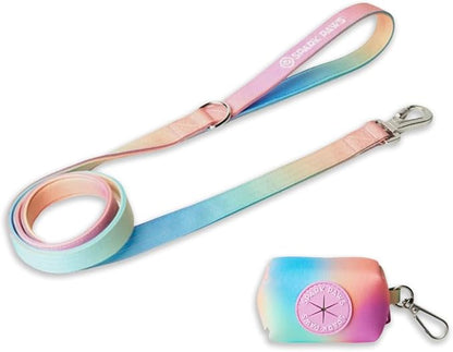 Spark Paws Premium Dog Leash & Poop Bag Set - Heavy-Duty Alloy Hook for Strong Pulling Breeds - Comfortable, Durable & Secure - Pastel Icing