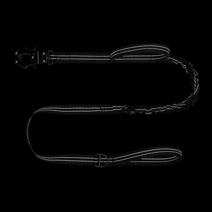 ICEFANG Tactical Dog Leash K9 Training 2 Control (4ft,Reflective Black)
