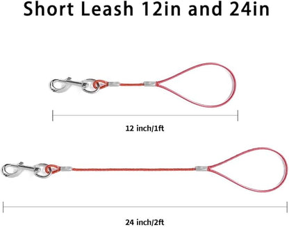 Short Dog Leash Duty-12”/24”Short Chew