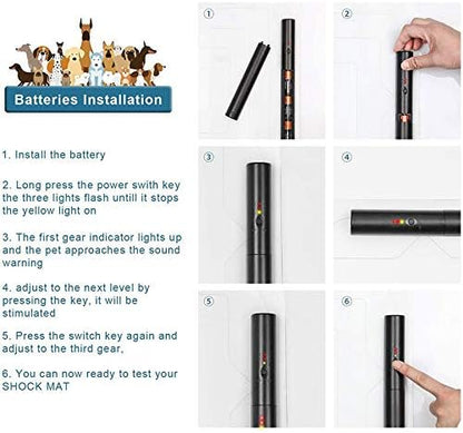 La La Pet® Pet Shock Mat Indoor Pet Repeller Furniture Training Mat Pet Safe Mat Pet Electronic Training Pad for Dogs and Cats(S 22 x 16.9)