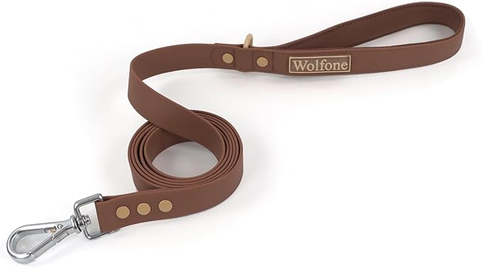 Waterproof Dog Leash Carabiner Leash for Dogs Soft 6ft*25mm*2.5mm Brown