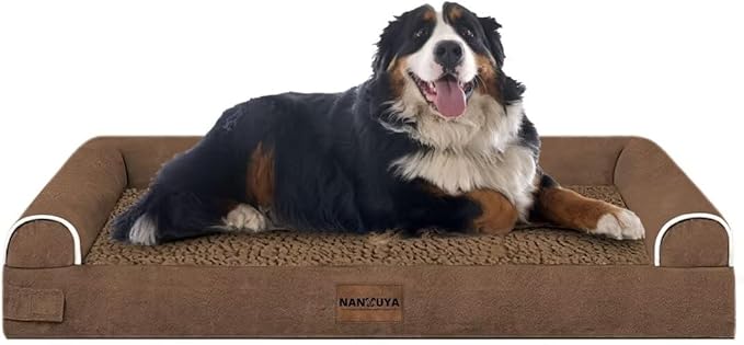 Large Dog Bed Orthopedic Washable: Jumbo Dog Bed Bolster Extra Large Dogs Egg Crate Foam Sofa Couch Waterproof Removable Cover