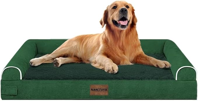Large Dog Bed Orthopedic Washable: Beds Bolster XL Bed Big XLarge Dogs Egg Crate Foam Couch Sofa Waterproof with Removable Cover