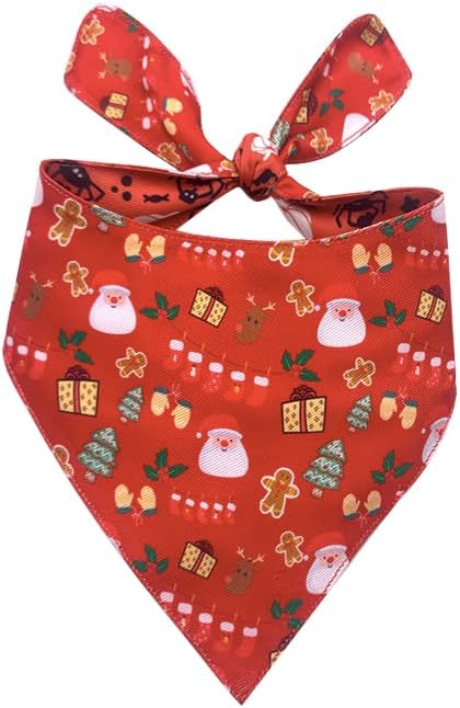 iPeti-Christmas Dog Bandanas -Premium & Silky Poly Fabric 100% Handmade