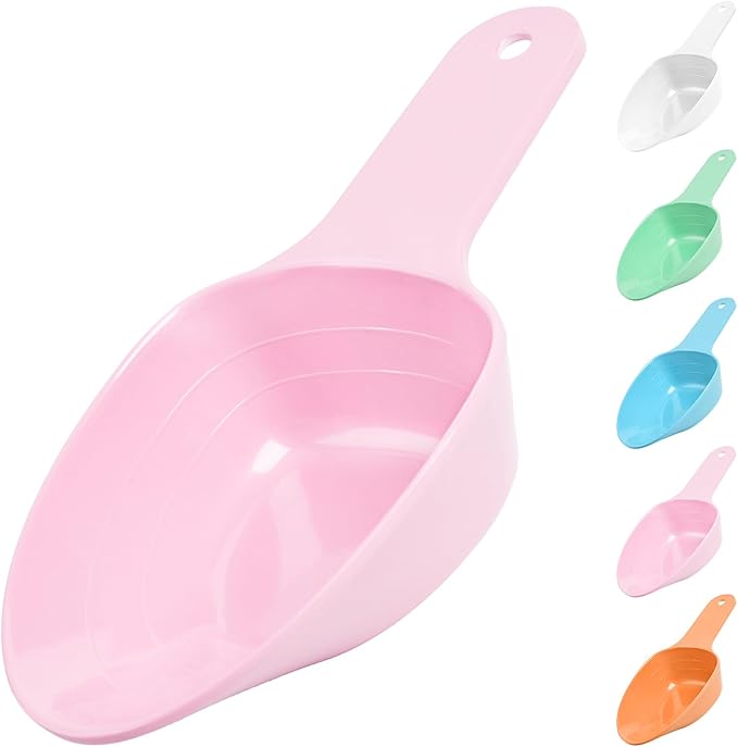 Dog Food Scoop-Melamine Pet Food Measuring Cup - 1 Cup 1/2 Cup 1/4 Cup Dog Cat Bird and Rabbit Food Feeding Scoop Dishwasher Safe - Pink