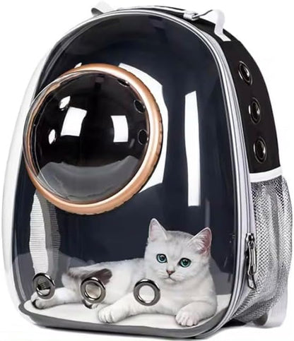 Puppy cat Backpack Bubble, cat Carrier, pet Backpack Carriers, Bubble Space Capsule Kitten cat Puppies Weight About 16.5 lb, Designed for Travel, Camping,Outdoor (Black)