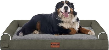 Large Dog Bed Orthopedic Washable: Jumbo Dog Bed Bolster Extra Large Dogs Egg Crate Foam Sofa Couch Waterproof Removable Cover