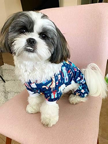 CuteBone Dog Pajamas Christmas Clothes Pjs for Small P108XS