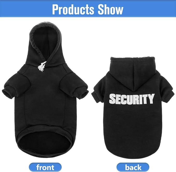 SCENEREAL Security Dog Hoodie Sweaters for Small Medium Large Dogs