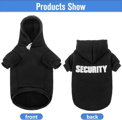 SCENEREAL Security Dog Hoodie Sweaters for Small Medium Large Dogs