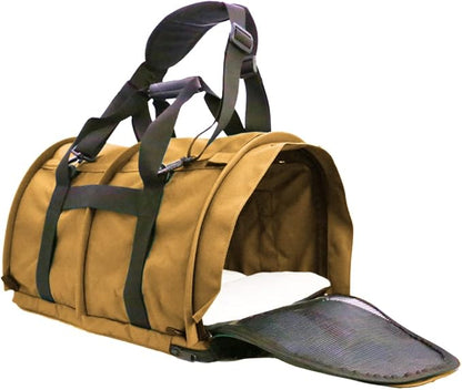 SturdiBag XL Pet Travel Carrier: Flexible Height for Cat and Dog Soft Sided with Safety Clips and Seatbelt Straps | Earthy TAN, 20" x 16" x 12" (PN: SB3-PRO-ET)