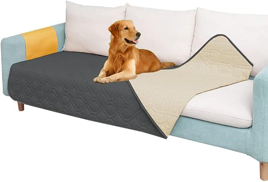 SUNNYTEX Waterproof Dog Bed Cover Dog Mat Pet Pad Pet Blanket for Couch Sofa Bed Mat Anti-Slip Furniture Protrctor (Dark Grey) 30 inches *70 inches