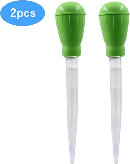 BokWin 2 Pcs Manual Fish Tank Cleaner 30ml Aquarium Suction Cleaner Fish Tank Waste Straw Remover(Green)