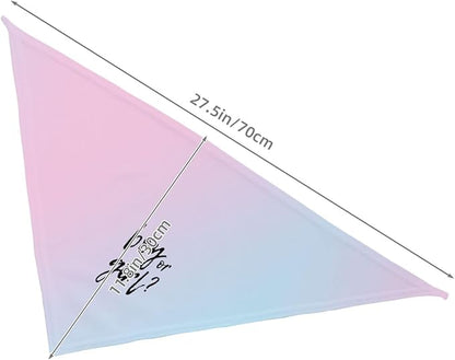 He Or She What Will It Be? Gender Reveal/Baby Announcement Dog Bandana,Pet Neckerchief for Pets Daily Wear Photo Prop Party Supplies (Gradient)