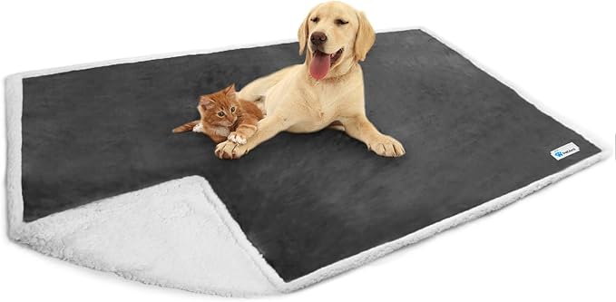 PetAmi WATERPROOF Dog Blanket for Bed 80x60 Charcoal