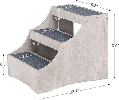 unipaws Dog Stairs for High Bed 20" H 3-Step Dog