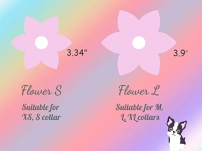 Elegant little tail Flower Dog Collar for Female or Male Dogs