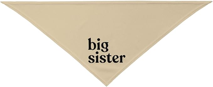 Big Sister Dog Bandana,Baby Announcement Dog Bandana,Gender Reveal,Pet Scarf, Pet Accessories for Photo Props Accessories (Khaki)