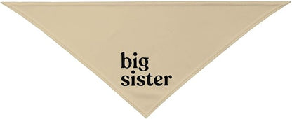 Big Sister Dog Bandana,Baby Announcement Dog Bandana,Gender Reveal,Pet Scarf, Pet Accessories for Photo Props Accessories (Khaki)